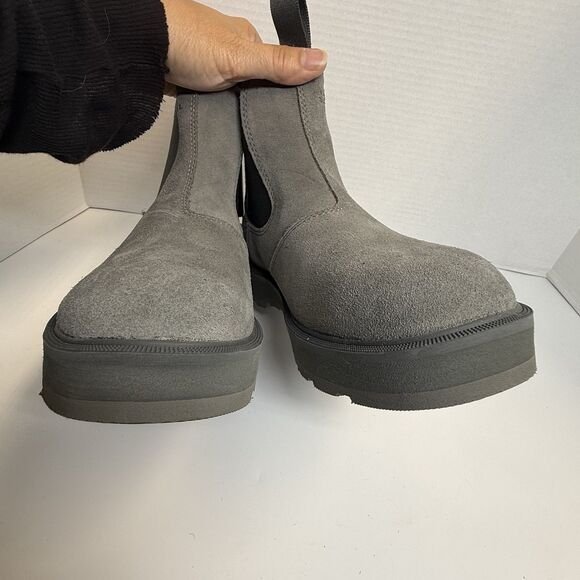 Sorel Men’s Hi Line Waterproof Suede Chelsea Ankle Grey Boots Sz 8.5 New - Picture 5 of 9